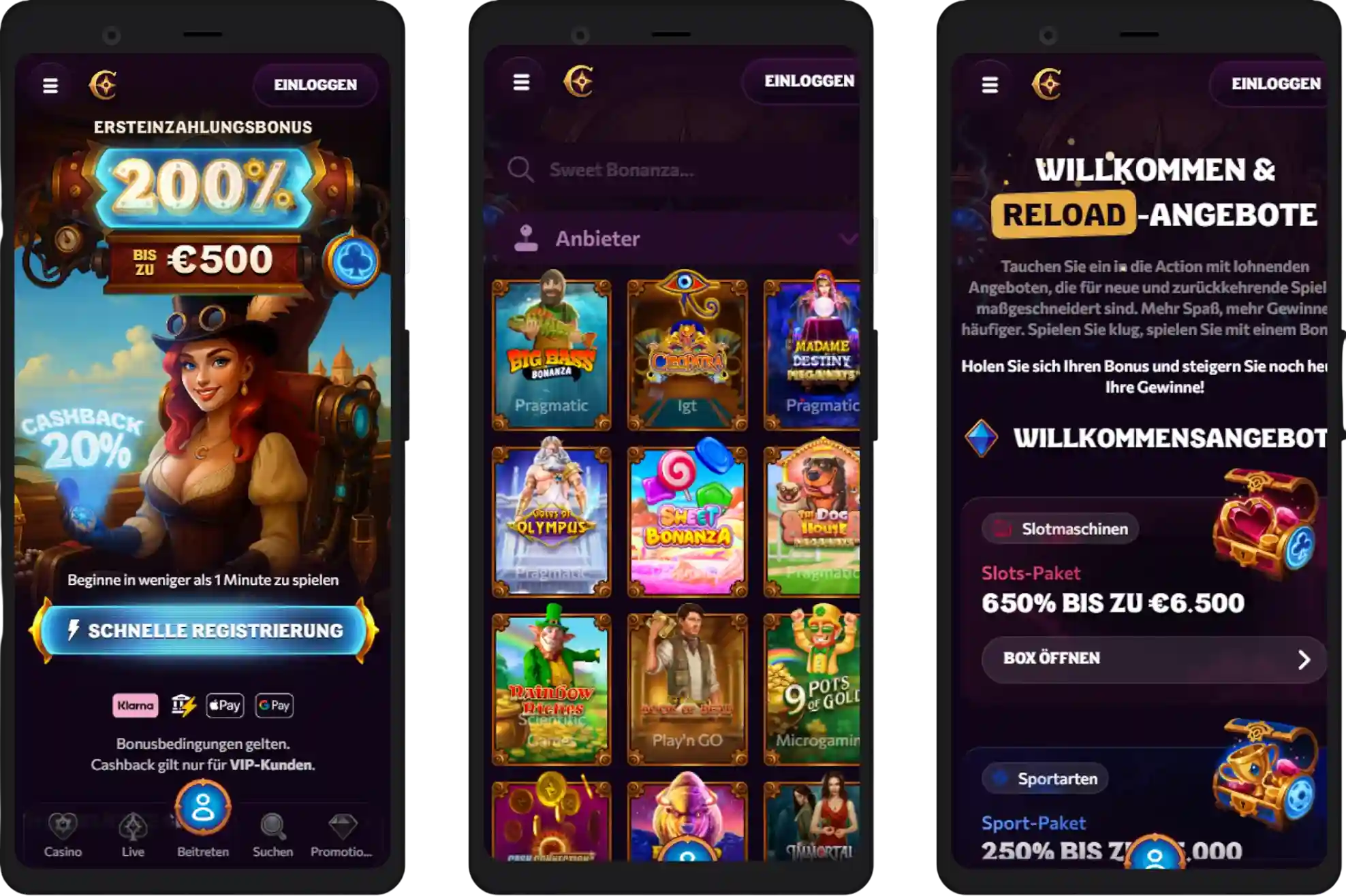 Mobile App Version von Chanze Casino für Android und iOS